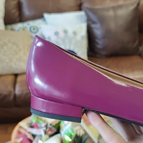 Paravano Pointed Buckle Flats in Magenta by C. Pansan - Picture 3 of 10